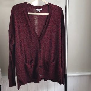 Red cardigan from madewell